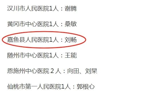 咸宁市唯一入选!湖北省医学青年拔尖人才!